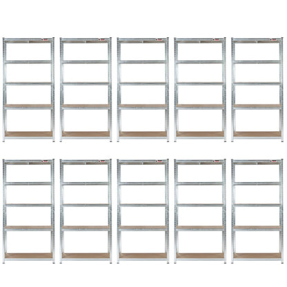 180 x 90 x 60cm | Galvanised | 5 Tier Boltless Heavy Duty Garage Shelving Unit | 200kg Per Shelf | 1000kg Load Weight Per Unit