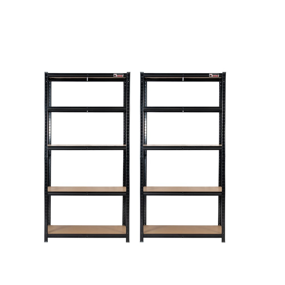 180 x 90 x 60cm | Black | 5 Tier Boltless Heavy Duty Garage Shelving Unit | 1000kg Load Weight
