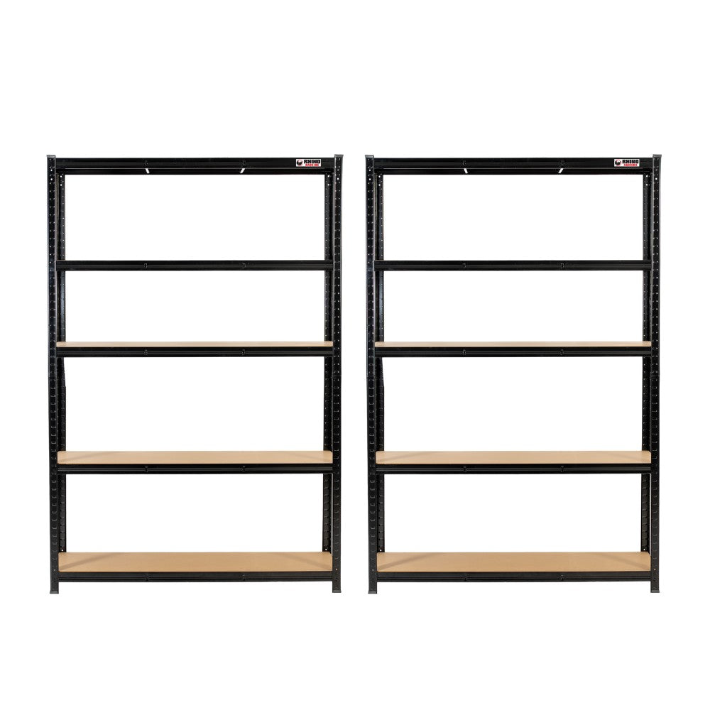180 x 120 x 45cm | Black | 5 Tier Boltless Heavy Duty Garage Shelving Unit | 1000kg Load Weight