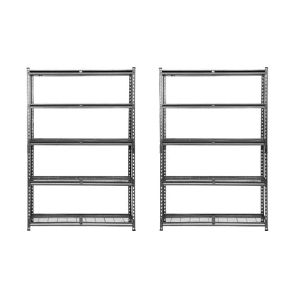 183 x 120 x 40cm | 5 Tier Boltless Wire Shelving Unit | Hammertone | 1000kg load weight