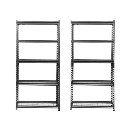 183 x 90 x 45cm | 5 Tier Boltless Wire Shelving Unit | Hammertone | 1000kg load weight
