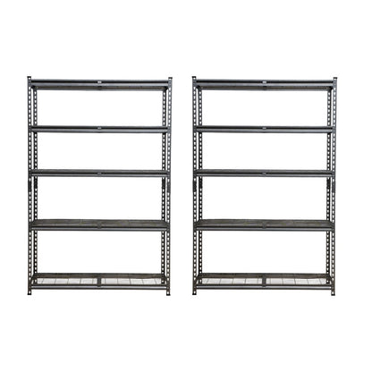 183 x 120 x 45cm | 5 Tier Boltless Wire Shelving Unit | Hammertone | 1000kg load weight