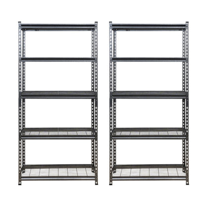 183 x 90 x 60cm| 5 Tier Boltless Wire Shelving Unit | Hammertone | 1000kg load weight