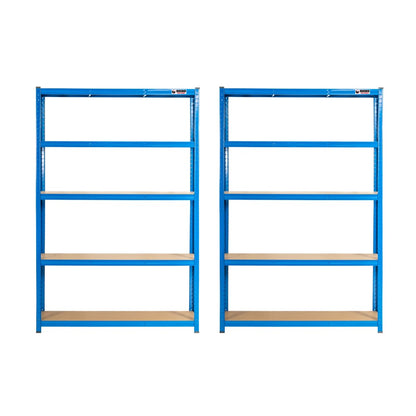 180 x 120 x 40cm | Blue | 5 Tier Boltless Heavy Duty Garage Shelving Unit | 200kg Per Shelf | 1000kg Load Weight Per Unit
