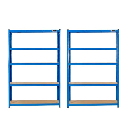 180 x 120 x 45cm | Blue | 5 Tier Boltless Heavy Duty Garage Shelving Unit | 200kg Per Shelf | 1000kg Load Weight Per Unit