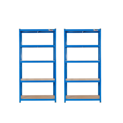 180 x 90 x 60cm | Blue | 5 Tier Boltless Heavy Duty Garage Shelving Unit | 200kg Per Shelf | 1000kg Load Weight Per Unit