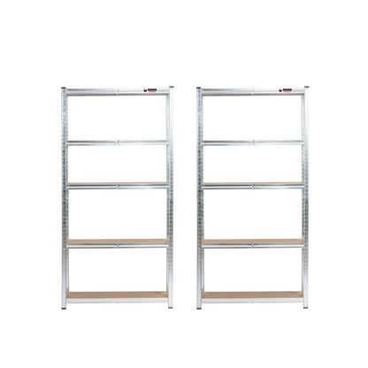 180 x 90 x 30cm | Galvanised | 5 Tier Boltless Heavy Duty Garage Shelving Unit | 200kg Per Shelf | 1000kg Load Weight Per Unit