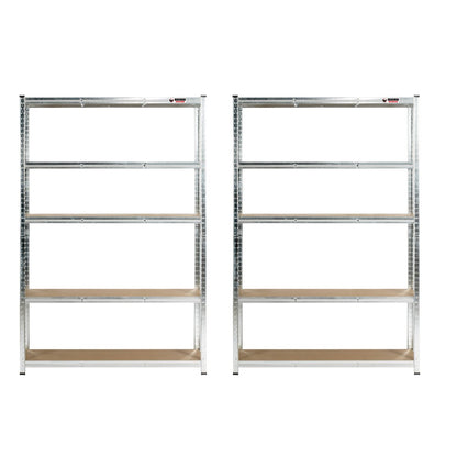 180 x 120 x 40cm | Galvanised | 5 Tier Boltless Heavy Duty Garage Shelving Unit | 200kg Per Shelf | 1000kg Load Weight Per Unit