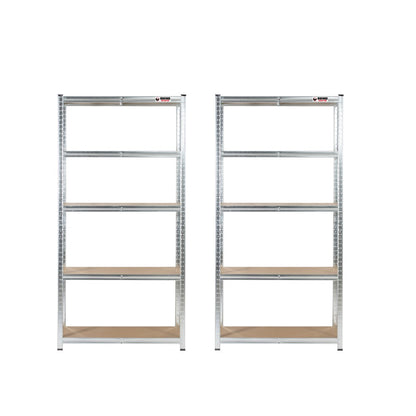 180 x 90 x 45cm | Galvanised | 5 Tier Boltless Heavy Duty Garage Shelving Unit | 200kg Per Shelf | 1000kg Load Weight Per Unit