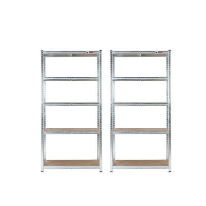 180 x 90 x 60cm | Galvanised | 5 Tier Boltless Heavy Duty Garage Shelving Unit | 200kg Per Shelf | 1000kg Load Weight Per Unit