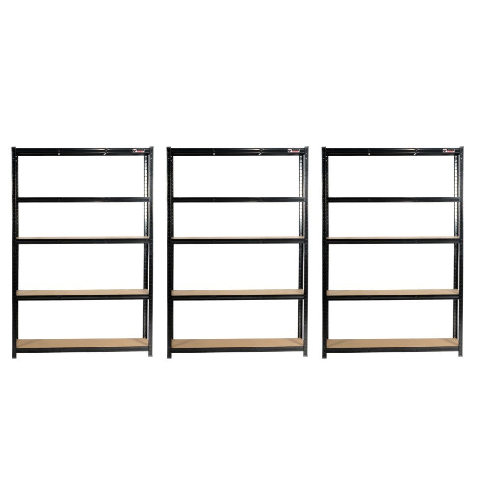 180 x 120 x 40cm | Black | 5 Tier Boltless Heavy Duty Garage Shelving Unit | 1000kg Load Weight