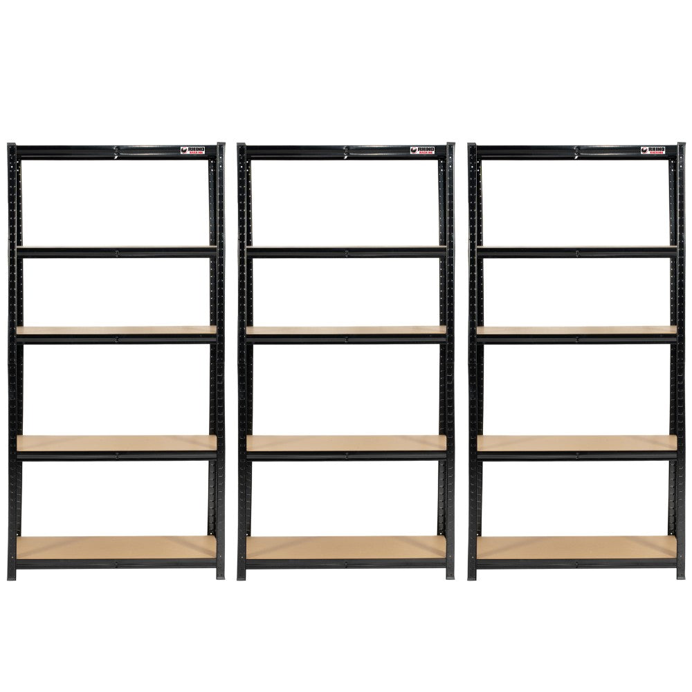 180 x 90 x 45cm | Black | 5 Tier Boltless Heavy Duty Garage Shelving Unit | 1000kg Load Weight