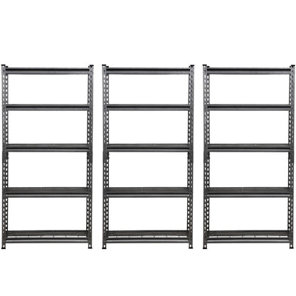 152 x 75 x 30cm | 5 Tier Boltless Wire Shelving Unit | Hammertone | 1000kg Load Weight