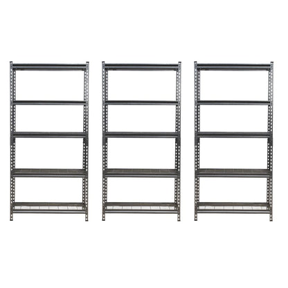183 x 90 x 40cm | 5 Tier Boltless Wire Shelving Unit | Hammertone | 1000kg load weight
