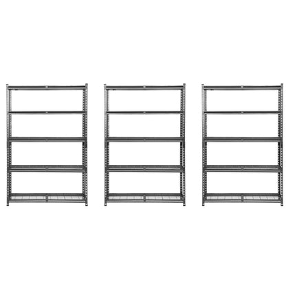 183 x 120 x 40cm | 5 Tier Boltless Wire Shelving Unit | Hammertone | 1000kg load weight