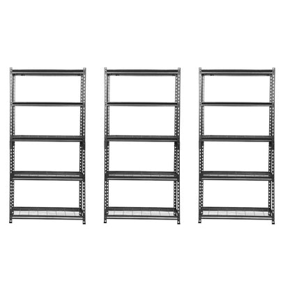 183 x 90 x 45cm | 5 Tier Boltless Wire Shelving Unit | Hammertone | 1000kg load weight
