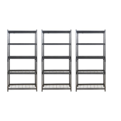 183 x 90 x 60cm| 5 Tier Boltless Wire Shelving Unit | Hammertone | 1000kg load weight
