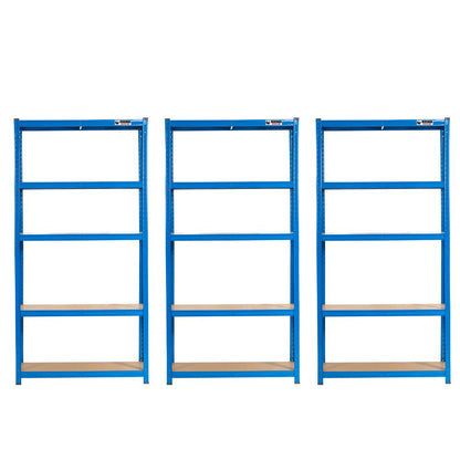 180 x 90 x 40cm | Blue | 5 Tier Boltless Heavy Duty Garage Shelving Unit | 200kg Per Shelf | 1000kg Load Weight Per Unit