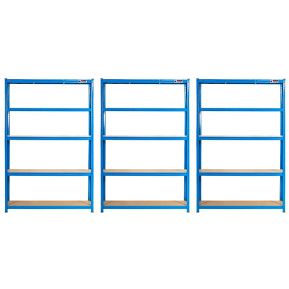 180 x 120 x 40cm | Blue | 5 Tier Boltless Heavy Duty Garage Shelving Unit | 200kg Per Shelf | 1000kg Load Weight Per Unit