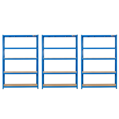 180 x 120 x 45cm | Blue | 5 Tier Boltless Heavy Duty Garage Shelving Unit | 200kg Per Shelf | 1000kg Load Weight Per Unit