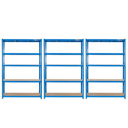 180 x 120 x 60cm | Blue | 5 Tier Boltless Heavy Duty Garage Shelving Unit | 200kg Per Shelf | 1000kg Load Weight Per Unit