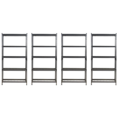 183 x 90 x 40cm | 5 Tier Boltless Wire Shelving Unit | Hammertone | 1000kg load weight