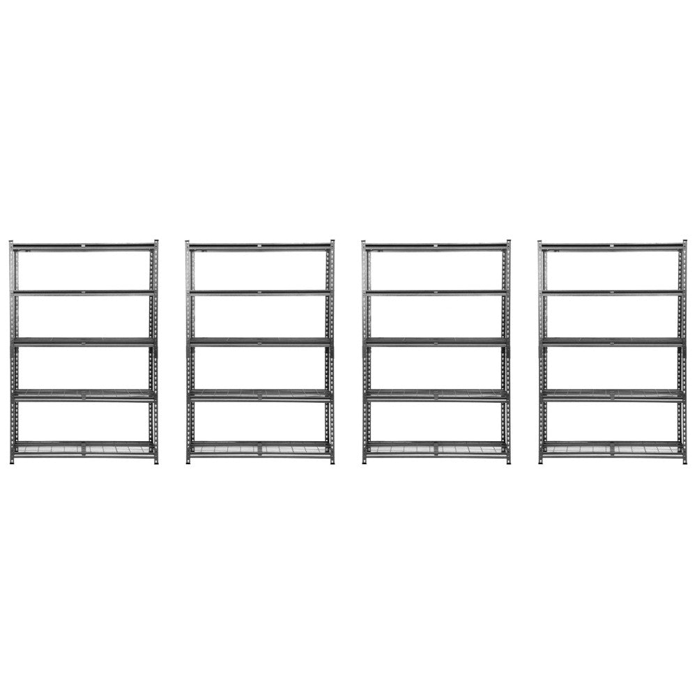 183 x 120 x 40cm | Black | 5 Tier Boltless Wire Shelving Unit | 1000kg load weight