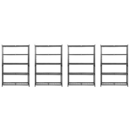183 x 120 x 40cm | 5 Tier Boltless Wire Shelving Unit | Hammertone | 1000kg load weight