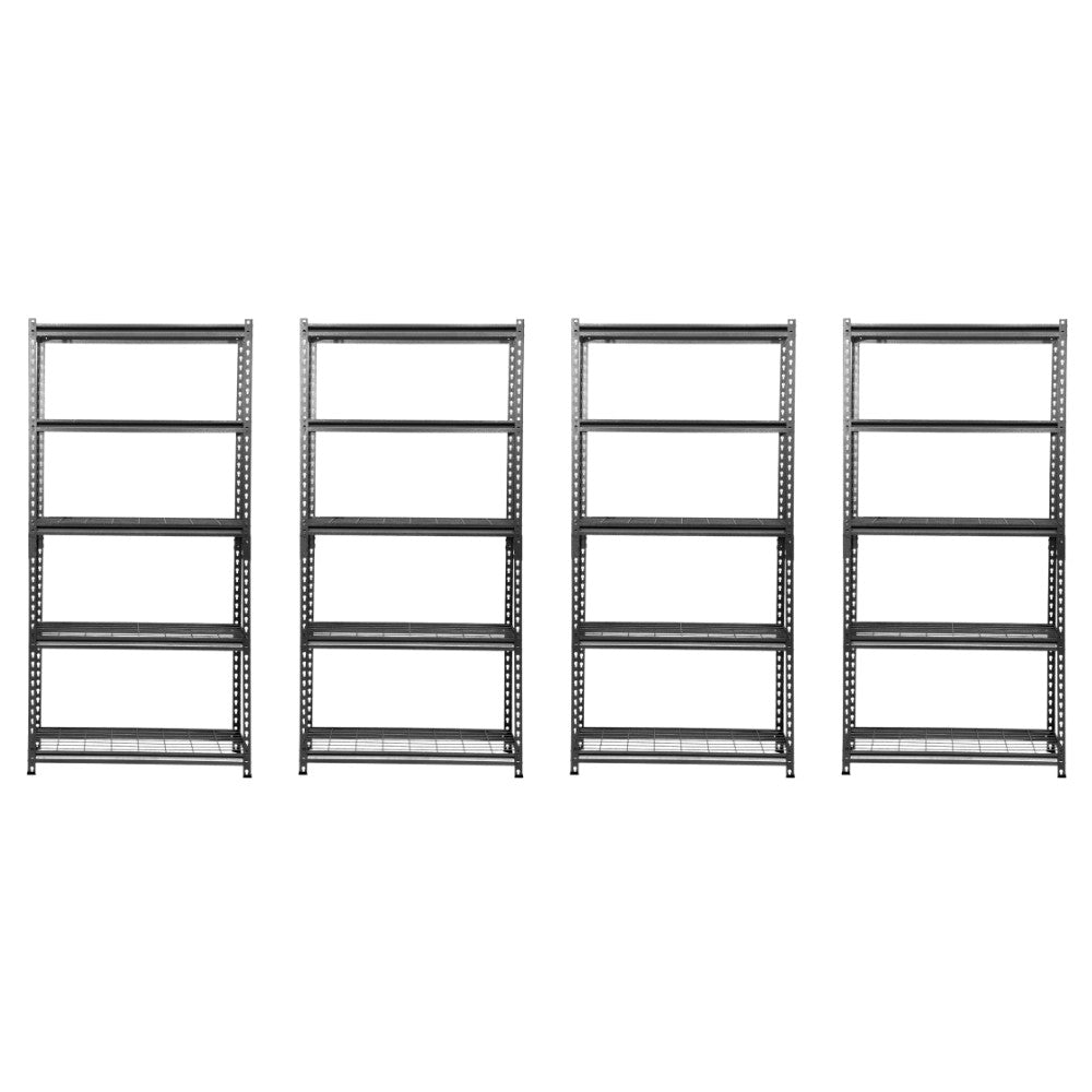 183 x 90 x 45cm | Black | 5 Tier Boltless Wire Shelving Unit | 1000kg load weight