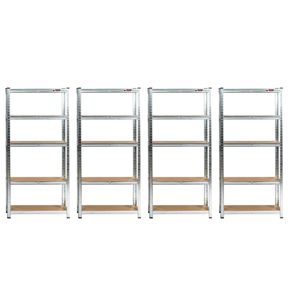 150 x 75 x 30cm | Galvanised | 5 Tier Boltless Heavy Duty Garage Shelving Unit | 1000kg Load Weight