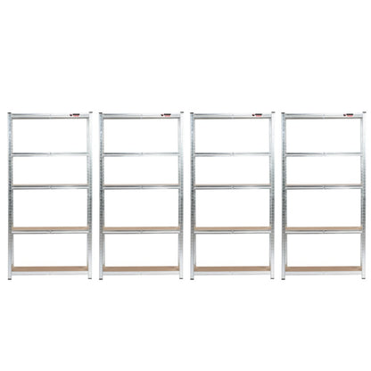 180 x 90 x 30cm | Galvanised | 5 Tier Boltless Heavy Duty Garage Shelving Unit | 200kg Per Shelf | 1000kg Load Weight Per Unit