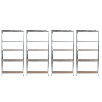 180 x 90 x 40cm | Galvanised | 5 Tier Boltless Heavy Duty Garage Shelving Unit | 200kg Per Shelf | 1000kg Load Weight Per Unit