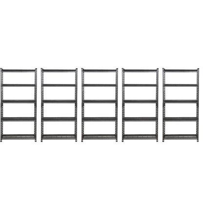 152 x 75 x 30cm | 5 Tier Boltless Wire Shelving Unit | Hammertone | 1000kg Load Weight