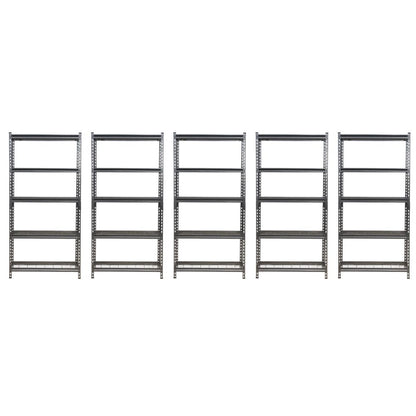 183 x 90 x 40cm | 5 Tier Boltless Wire Shelving Unit | Hammertone | 1000kg load weight
