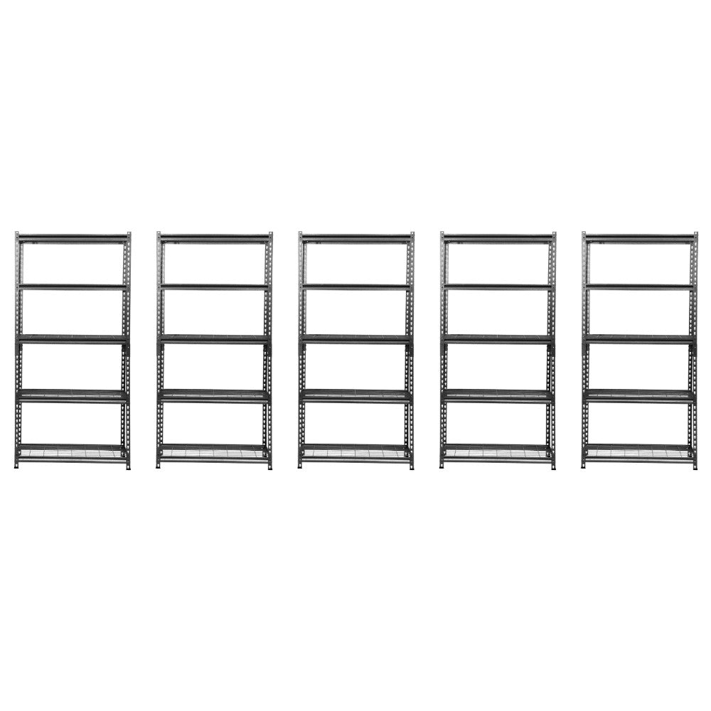 183 x 90 x 45cm | Black | 5 Tier Boltless Wire Shelving Unit | 1000kg load weight