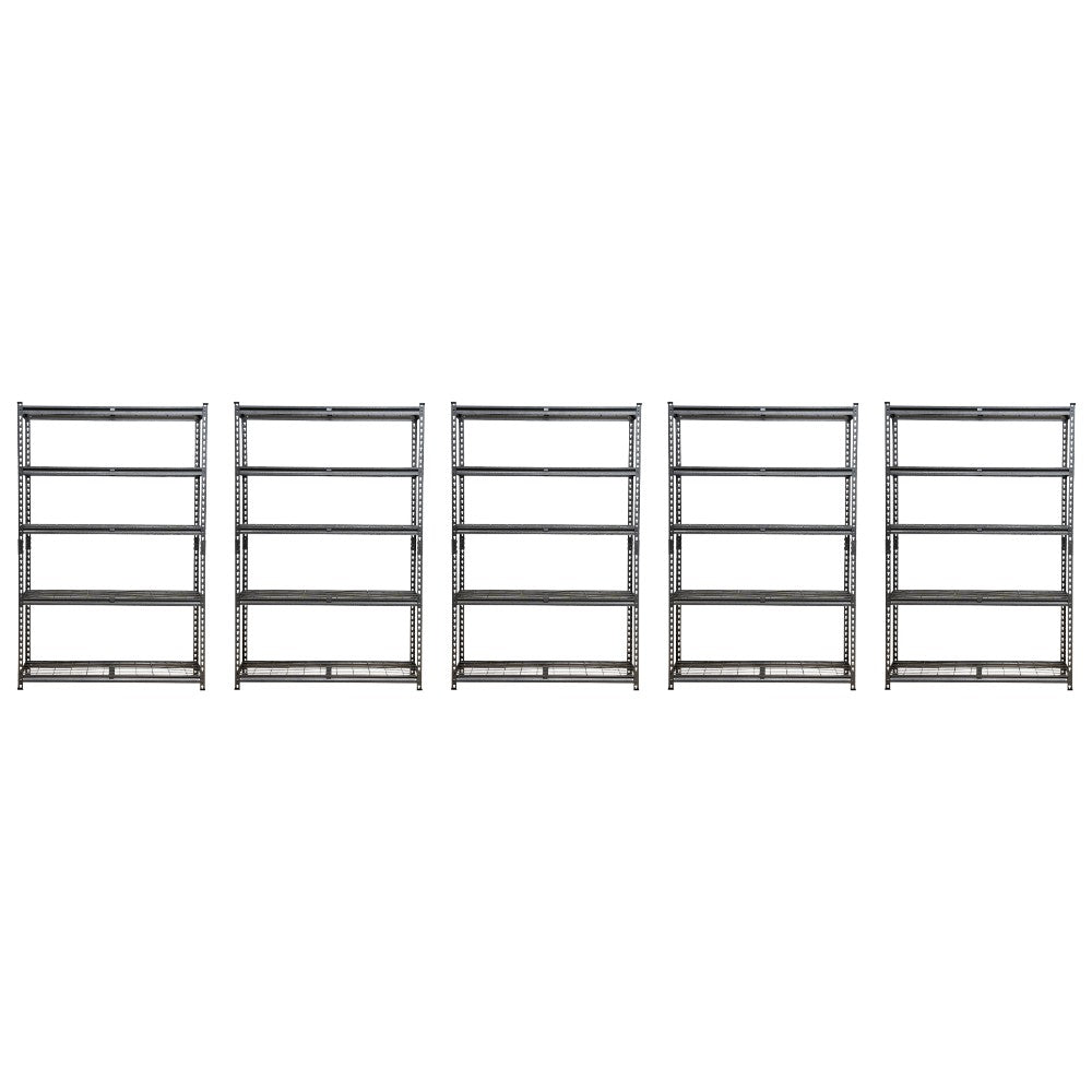 183 x 120 x 45cm | Black | 5 Tier Boltless Wire Shelving Unit | 1000kg load weight