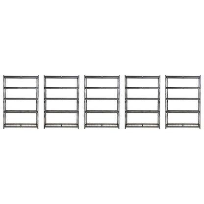 183 x 120 x 45cm | 5 Tier Boltless Wire Shelving Unit | Hammertone | 1000kg load weight