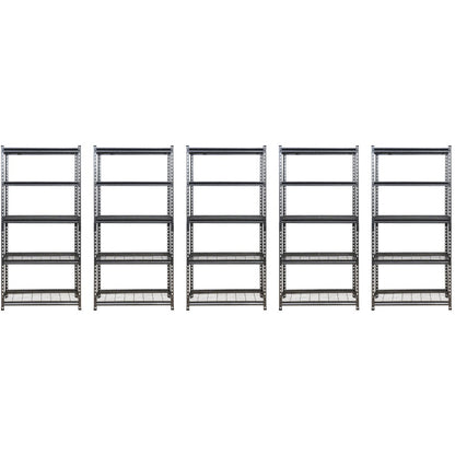 183 x 90 x 60cm| 5 Tier Boltless Wire Shelving Unit | Hammertone | 1000kg load weight