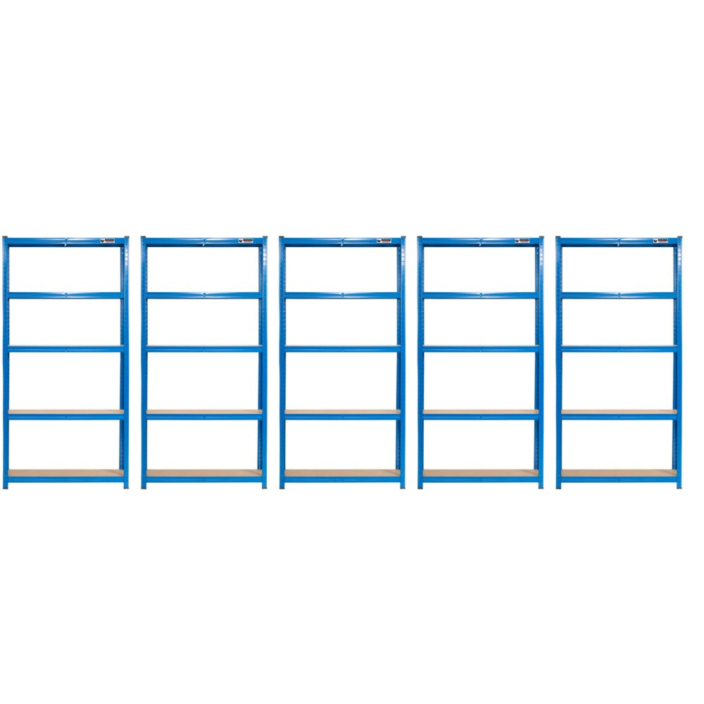 180 x 90 x 30cm | Black | 5 Tier Boltless Heavy Duty Garage Shelving Unit | 1000kg Load Weight