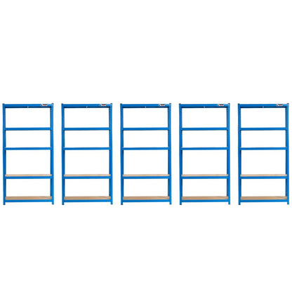 180 x 90 x 40cm | Blue | 5 Tier Boltless Heavy Duty Garage Shelving Unit | 200kg Per Shelf | 1000kg Load Weight Per Unit