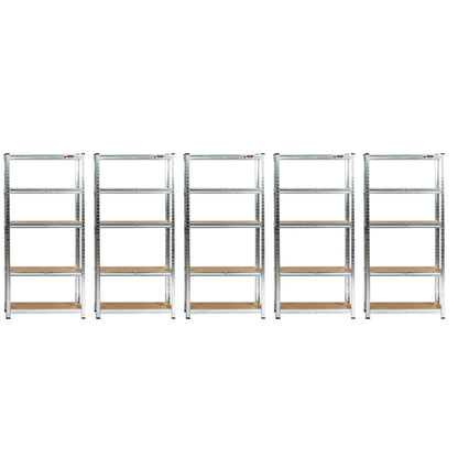 5 Unit Mega Deal | 150x75x30cm | 5 x Garage Shelving Units | 3 Colour Options | 1000kg Per Unit | 5000kg Per Set