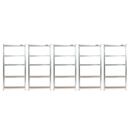 5 Unit Mega Deal | 180x90x30cm | 5 x Garage Shelving Units | 3 Colour Options | 1000kg Per Unit | 5000kg Per Set