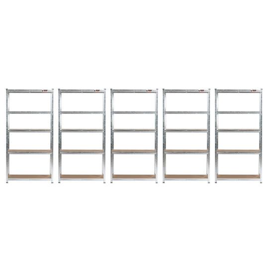 5 Unit Mega Deal | 180x120x40cm | 5 x Garage Shelving Units | 3 Colour Options| 1000kg Per Unit | 5000kg Per Set
