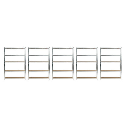 180 x 120 x 40cm | Galvanised | 5 Tier Boltless Heavy Duty Garage Shelving Unit | 200kg Per Shelf | 1000kg Load Weight Per Unit