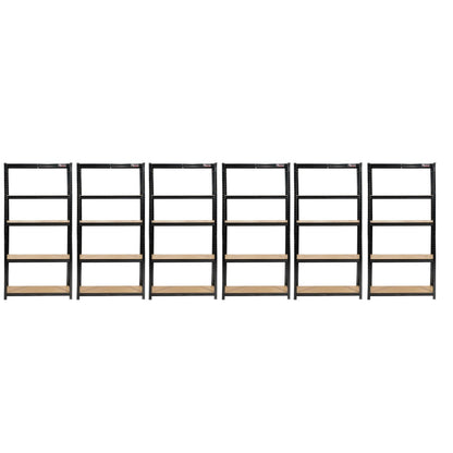 180 x 90 x 45cm | Black | 5 Tier Boltless Heavy Duty Garage Shelving Unit | 200kg Per Shelf |  1000kg Load Weight Per Unit