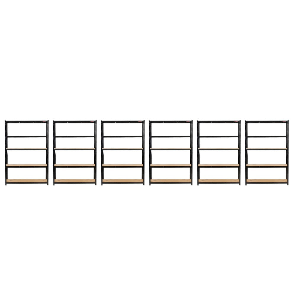 180 x 120 x 45cm | Black | 5 Tier Boltless Heavy Duty Garage Shelving Unit | 1000kg Load Weight