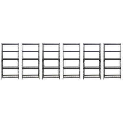 183 x 90 x 60cm| 5 Tier Boltless Wire Shelving Unit | Hammertone | 1000kg load weight
