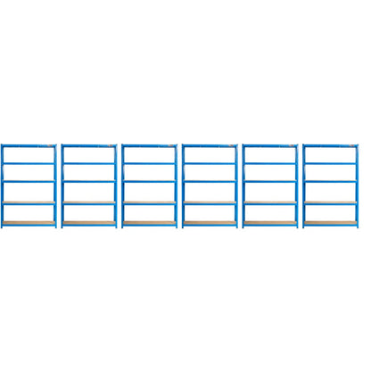 180 x 120 x 40cm | Blue | 5 Tier Boltless Heavy Duty Garage Shelving Unit | 200kg Per Shelf | 1000kg Load Weight Per Unit