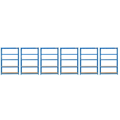 180 x 120 x 45cm | Blue | 5 Tier Boltless Heavy Duty Garage Shelving Unit | 200kg Per Shelf | 1000kg Load Weight Per Unit