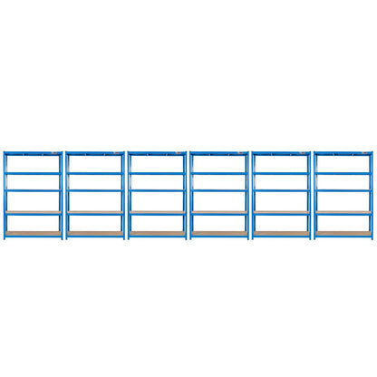 180 x 120 x 60cm | Blue | 5 Tier Boltless Heavy Duty Garage Shelving Unit | 200kg Per Shelf | 1000kg Load Weight Per Unit